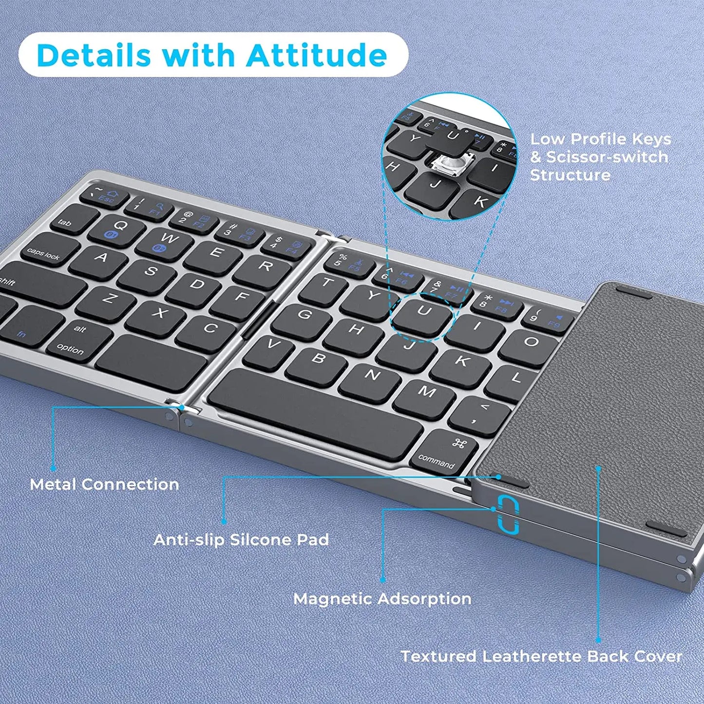 Seenda FlexFold: Foldable Wireless Bluetooth Keyboard