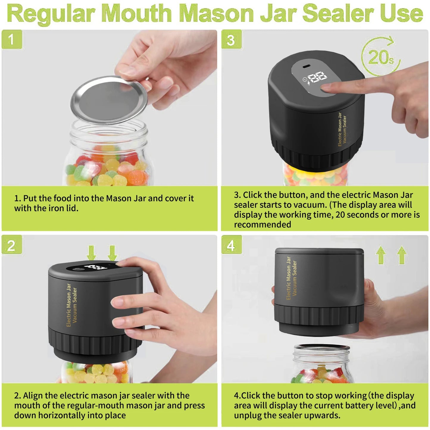 VacuFresh Pro: Electric Mason Vacuum Sealer