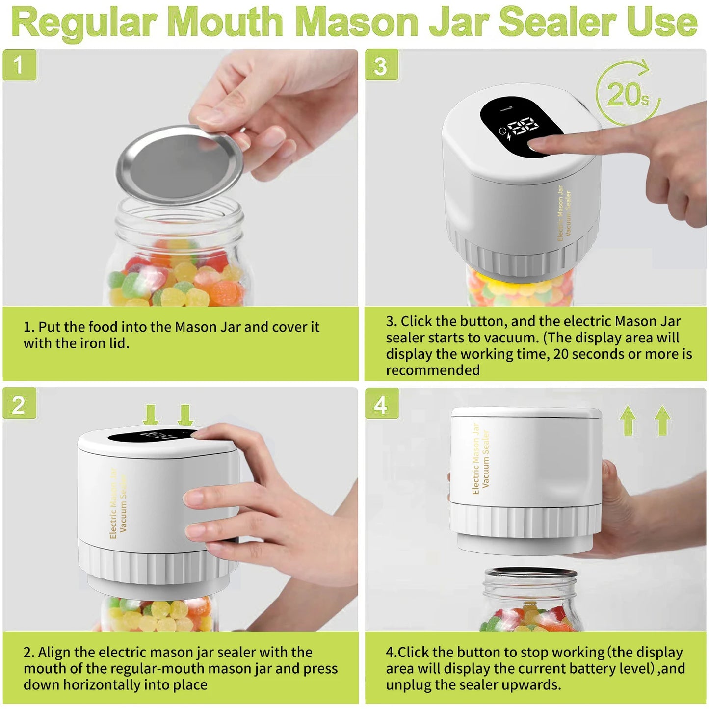 VacuFresh Pro: Electric Mason Vacuum Sealer